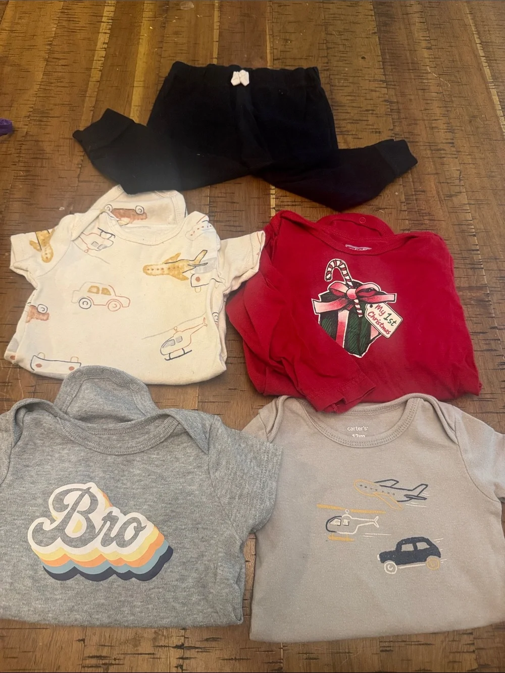 12 month lot onesies and pants